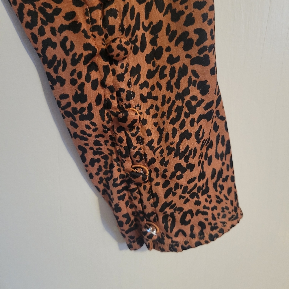 Free People- Animal Print Midi Dress - Picture 5 of 11